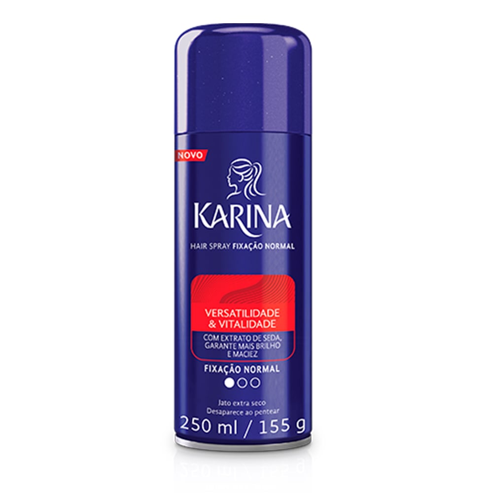 Spray Fixador Karina Hair Antifrizz Fixação Normal 250ml