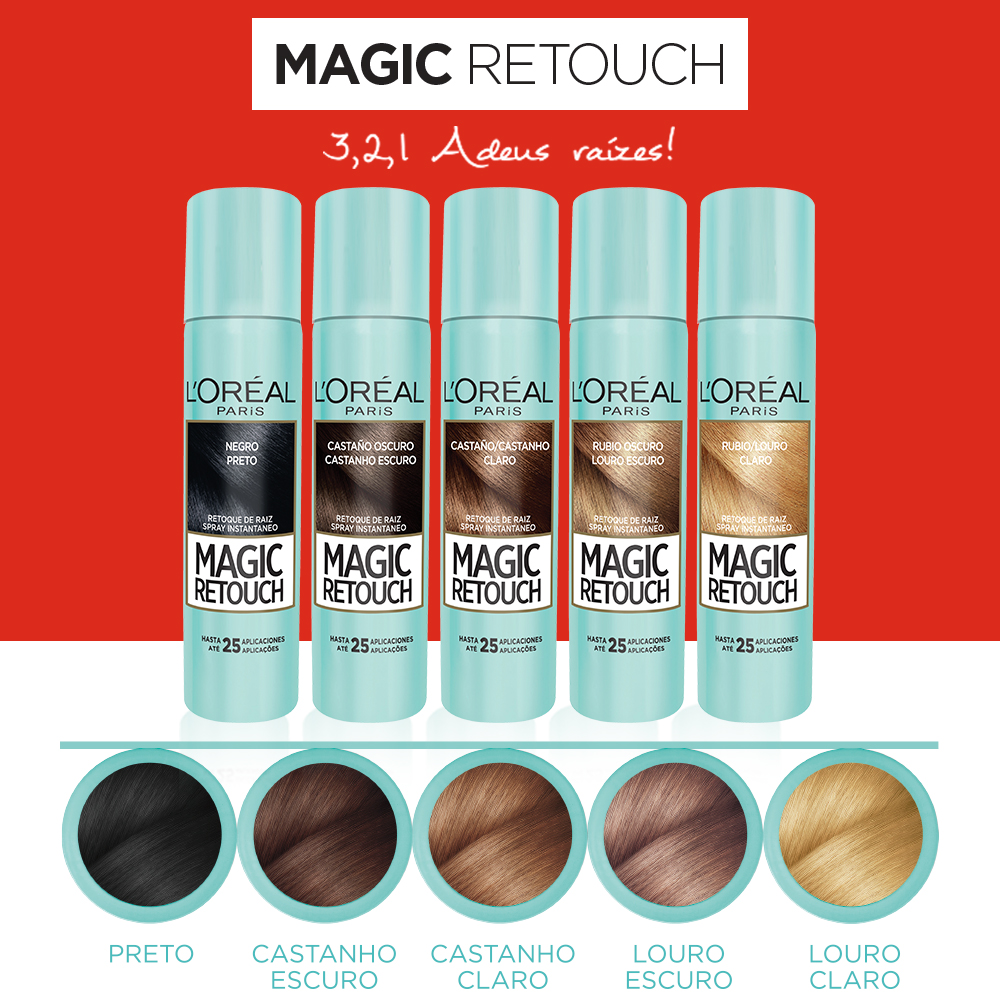 Spray Retoque de Raiz L’Oréal Paris Magic Retouch Castanho Claro