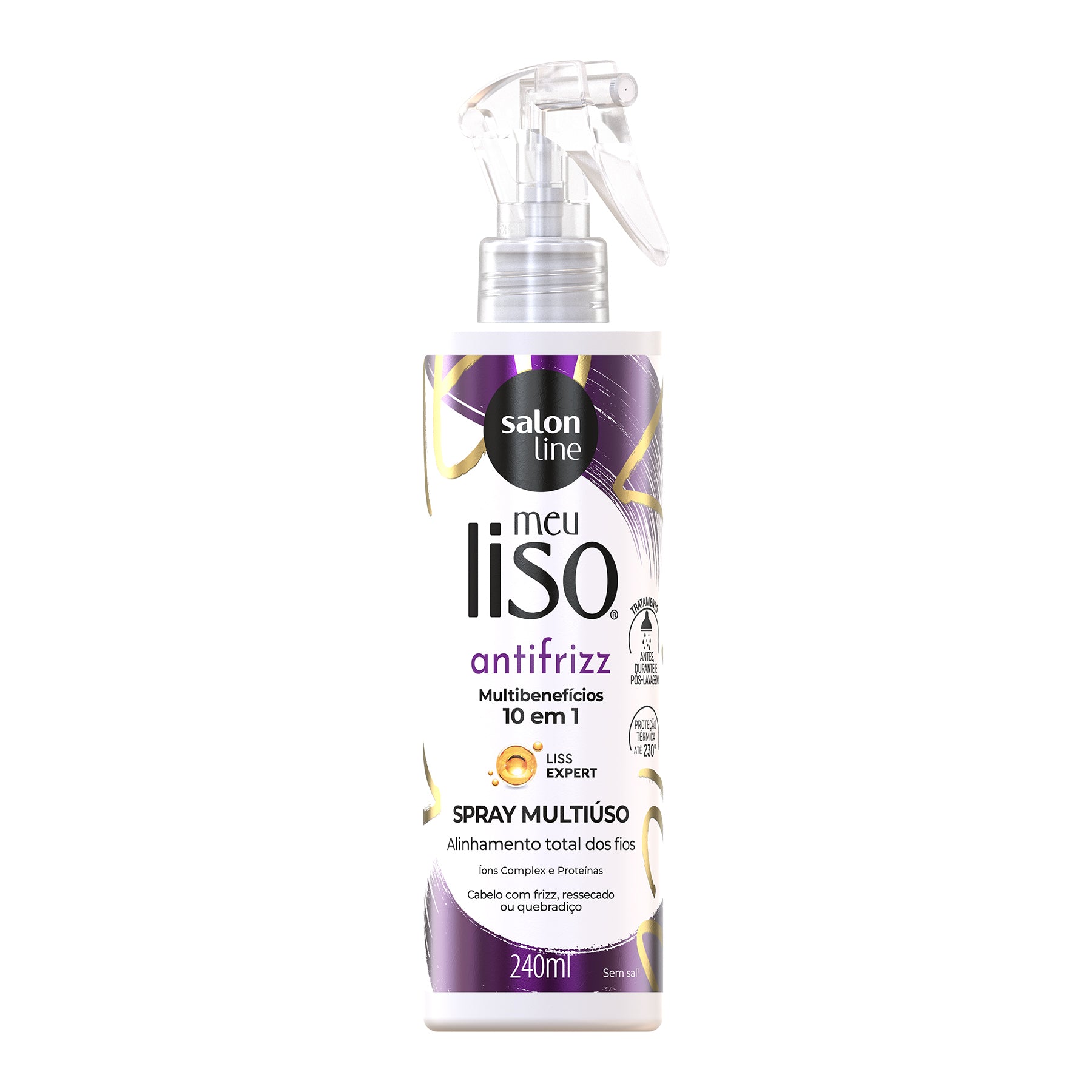 Spray Salon Line Meu Liso Multiuso Condicionador 10 em 1 Antifrizz 240ml