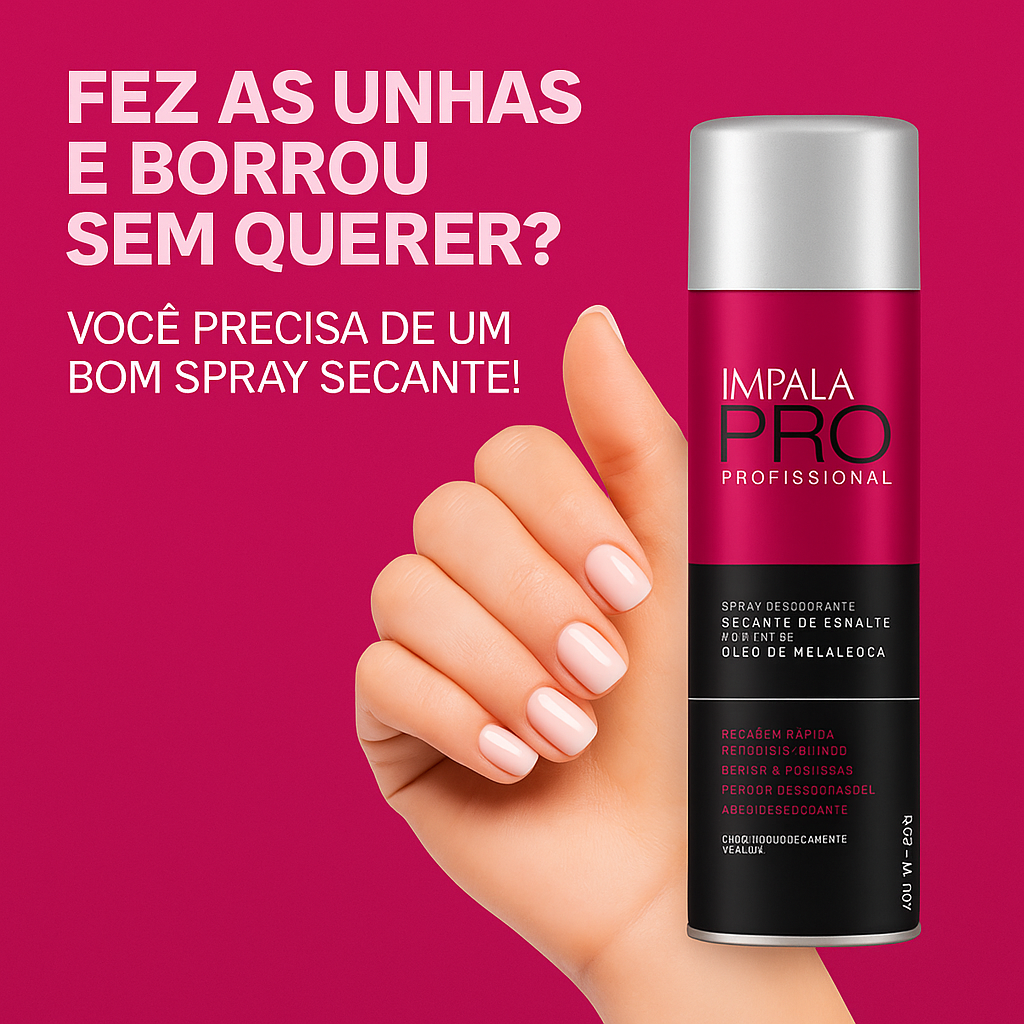 Spray Secante de Esmalte Impala Profissional com Óleo de Melaleuca 400ml