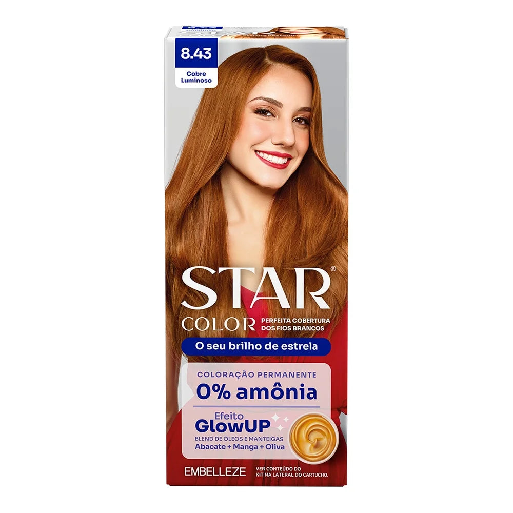 Coloração Star Color 8.43 Cobre Luminoso Sem Amônia