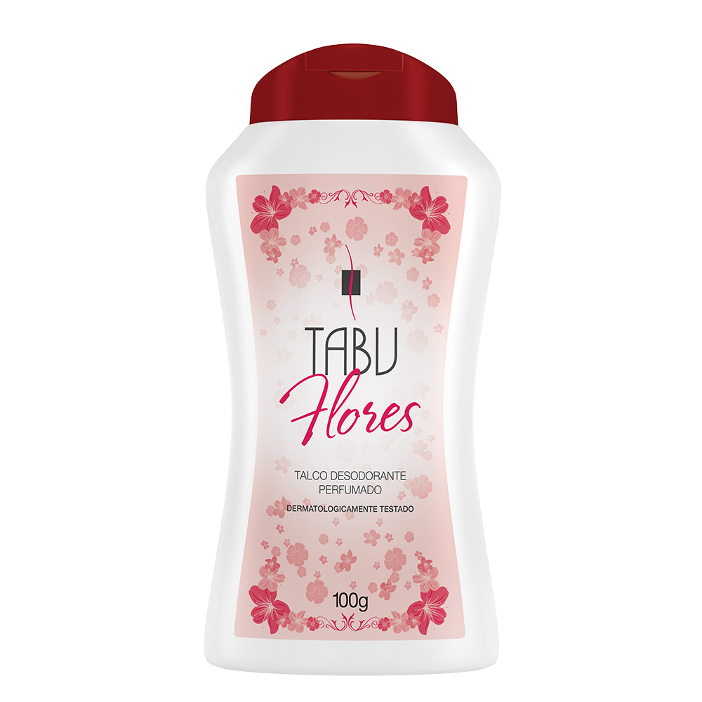 Talco Desodorante Perfumado Tabu Flores 100g