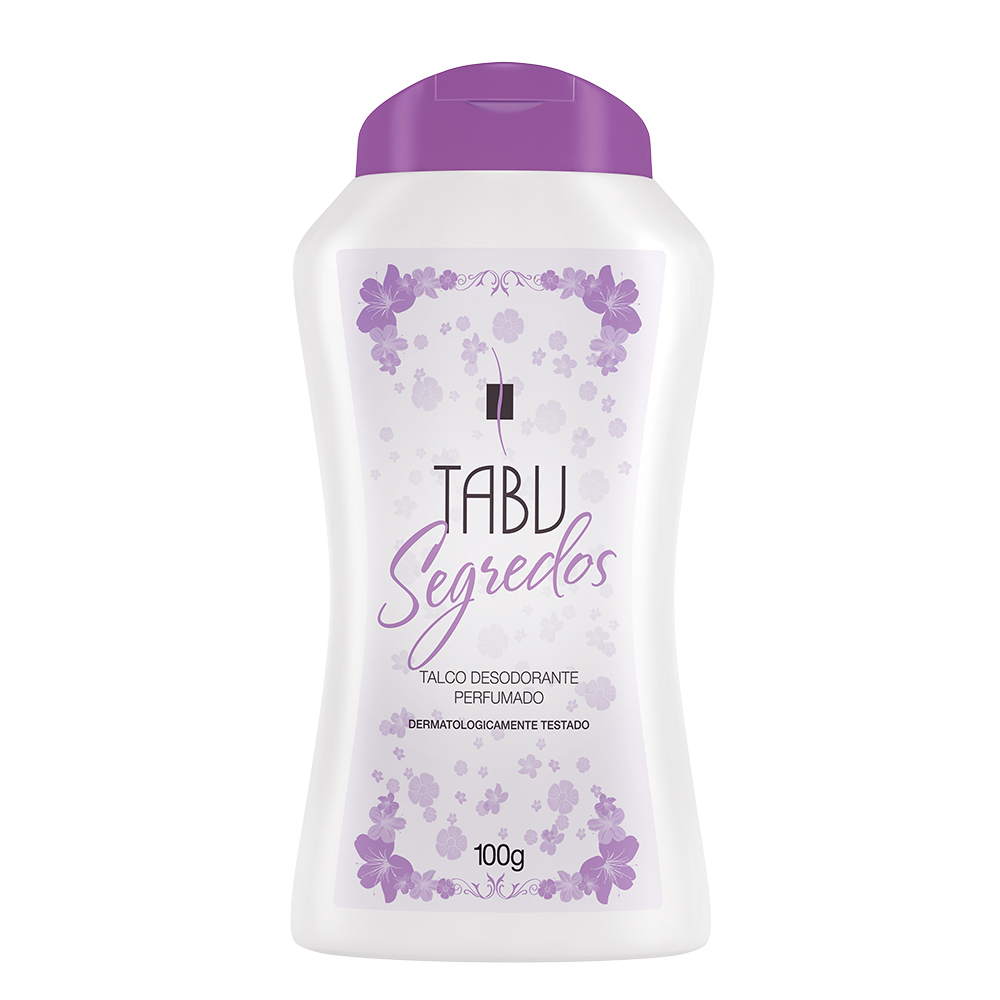 Talco Desodorante Perfumado Tabu Segredos 100g
