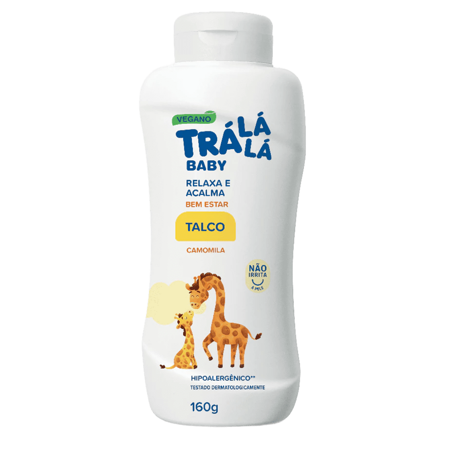 Talco Trá Lá Lá Baby Bem-Estar Camomila 160g