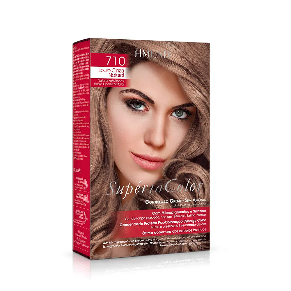 Tonalizante Amend Supéria Color Louro Cinza Natural 710