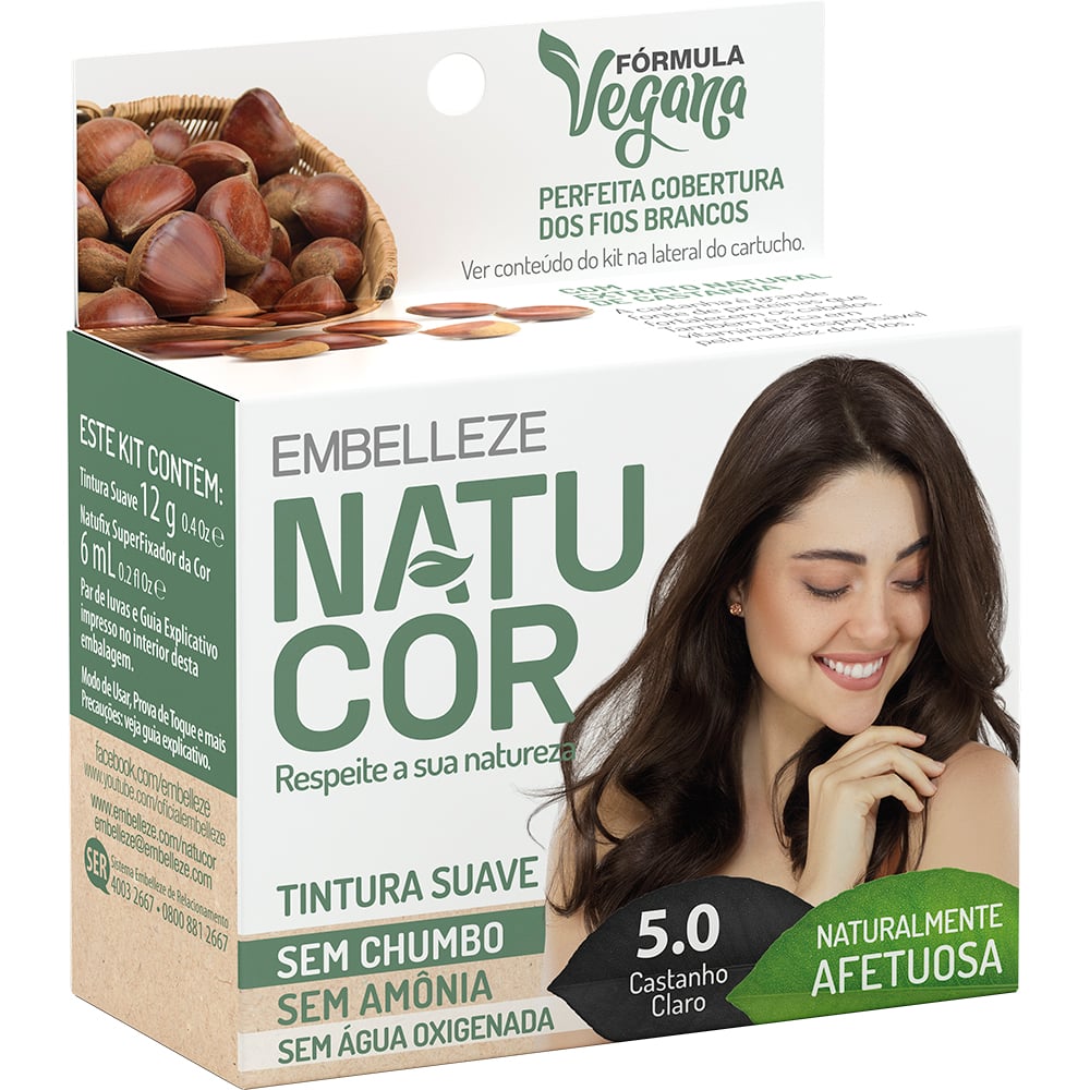 Tonalizante Embelleze Natucor Castanho Claro 5.0