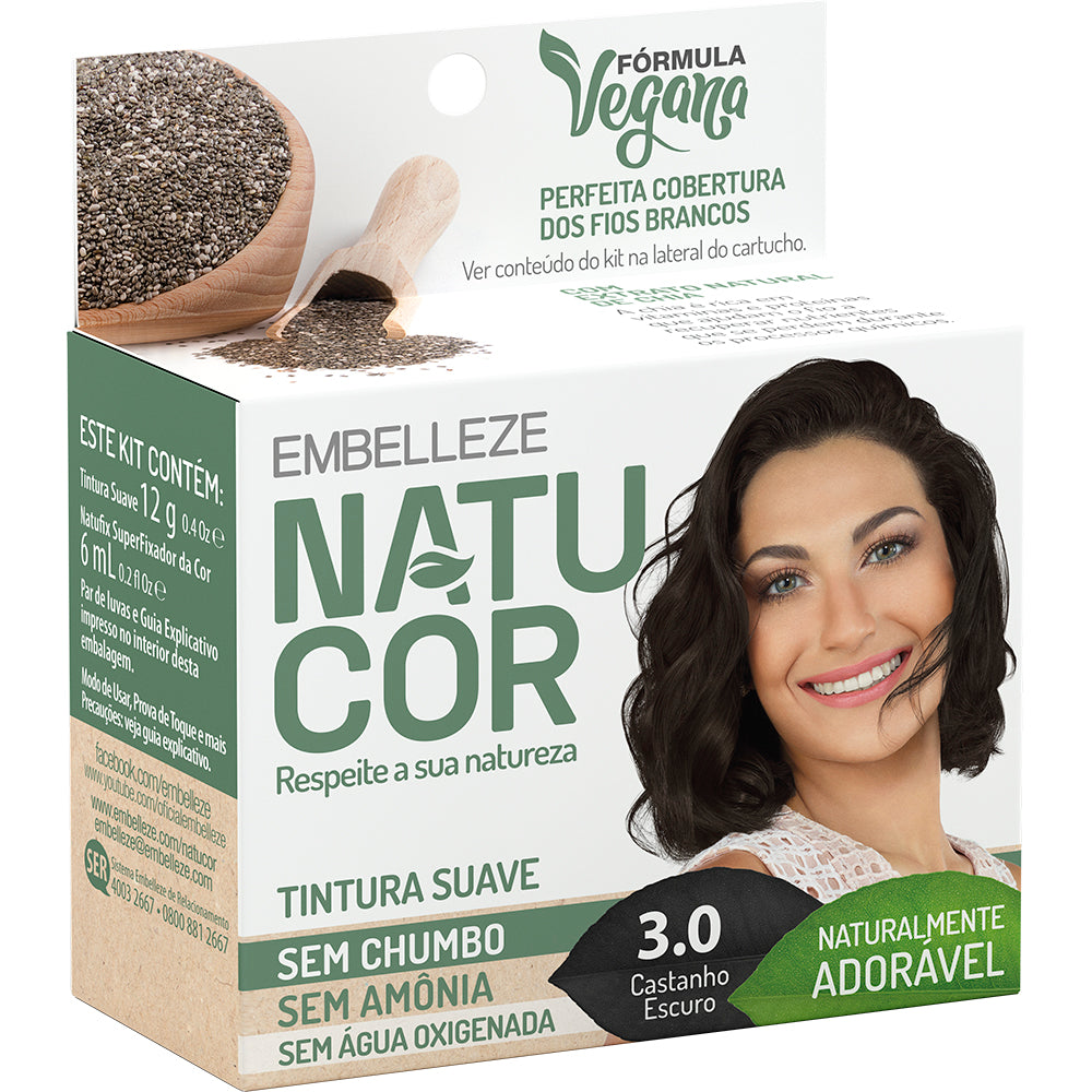 Tonalizante Embelleze Natucor Castanho Escuro 3.0