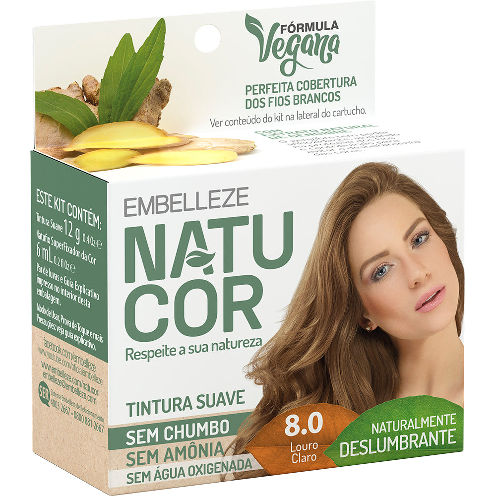 Tonalizante Embelleze Natucor Louro Claro 8.0