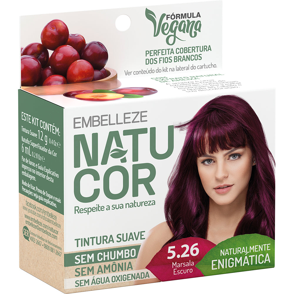 Tonalizante Embelleze Natucor Marsala Escuro 5.26