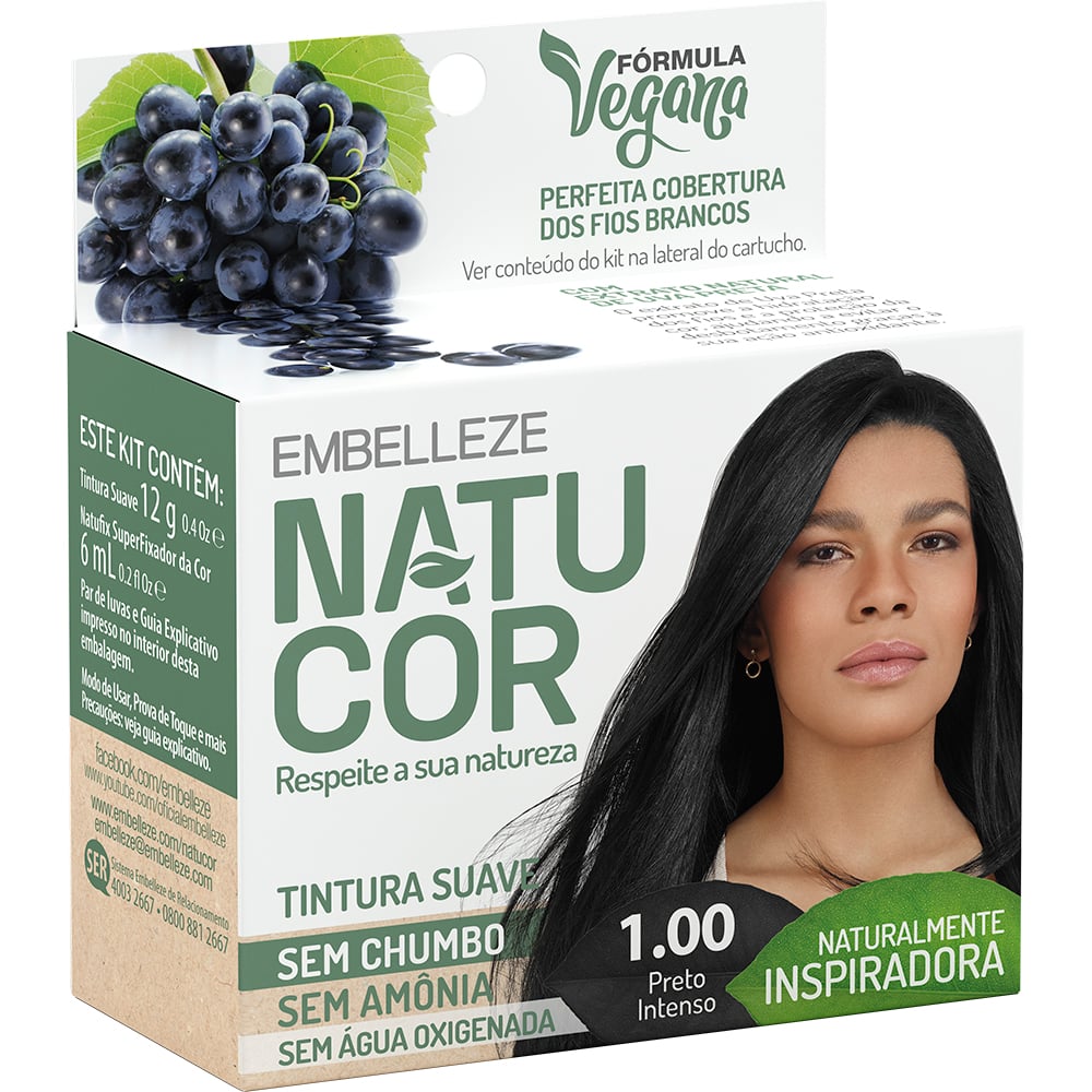 Tonalizante Embelleze Natucor Preto Intenso 1.00