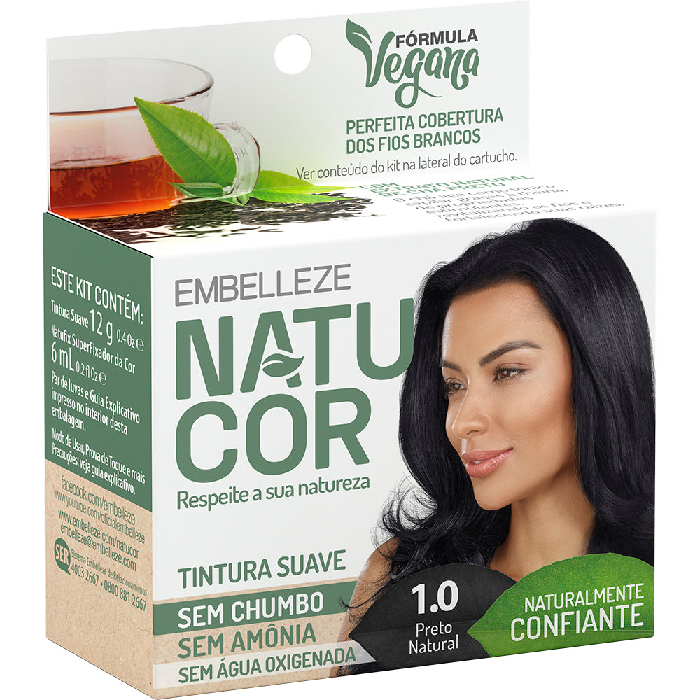 Tonalizante Embelleze Natucor Preto Natural 1.0