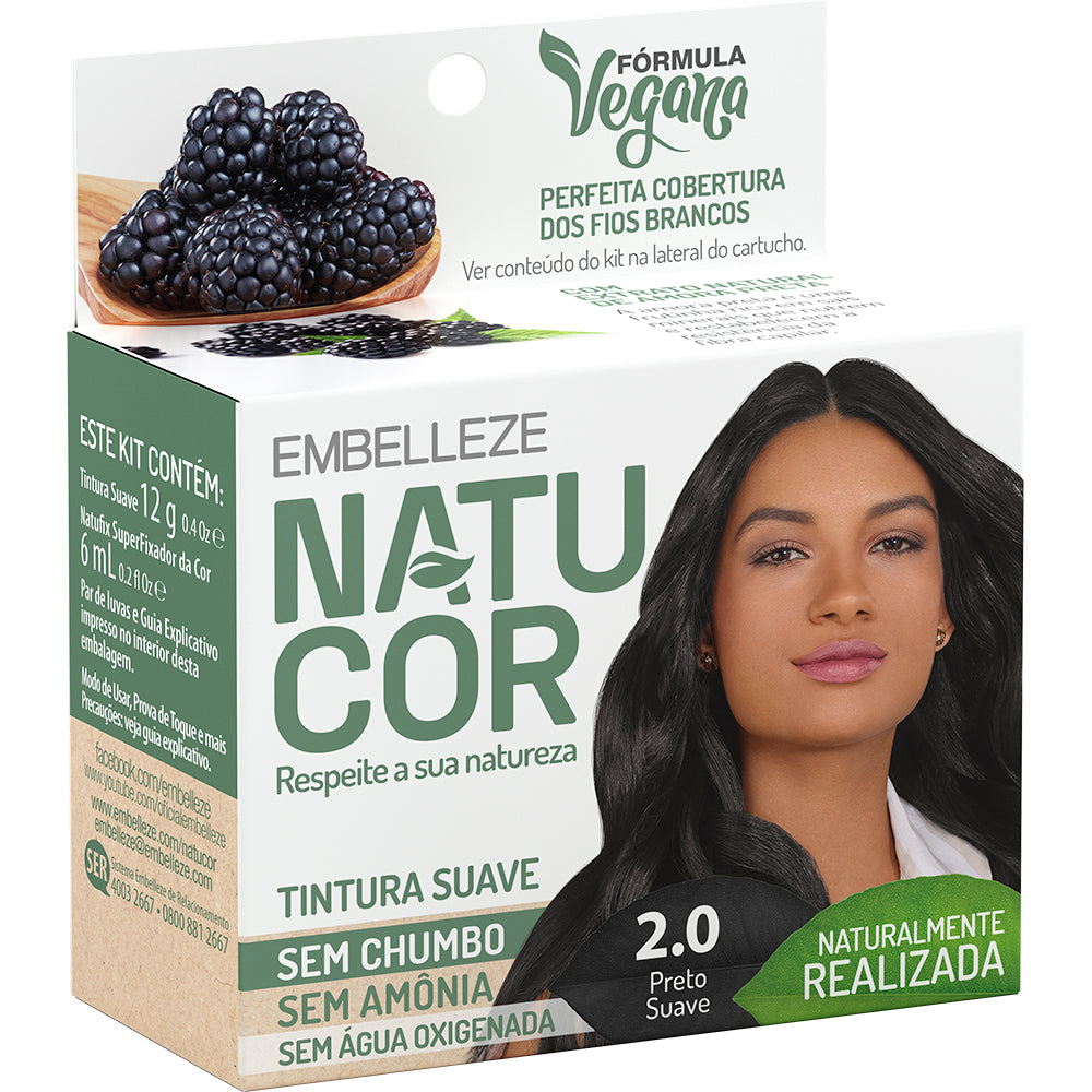 Tonalizante Embelleze Natucor Preto Suave 2.0