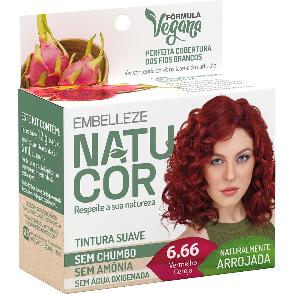 Tonalizante Embelleze Natucor Vermelho Cereja 6.66