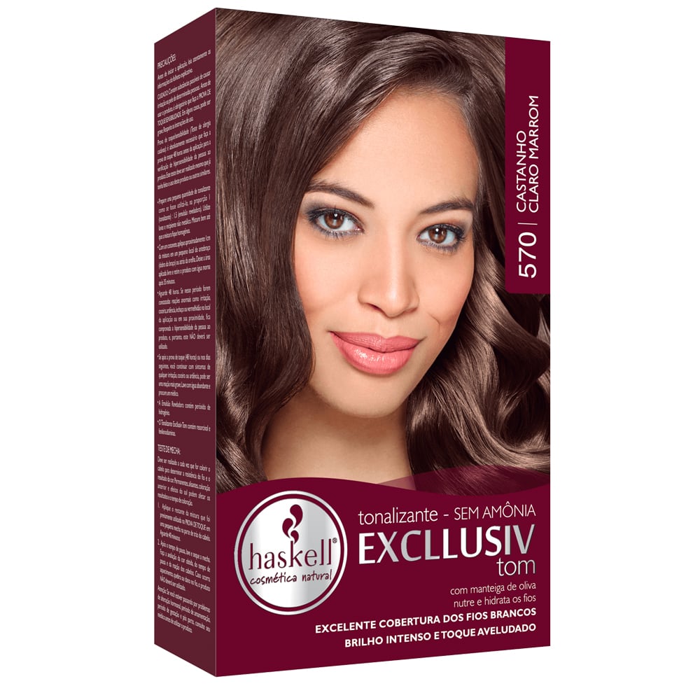 Tonalizante Haskell Excllusiv Color Castanho Claro Marrom 570