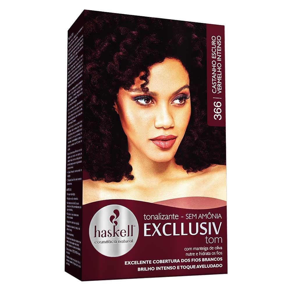 Tonalizante Haskell Excllusiv Color Castanho Escuro Vermelho Intenso 366