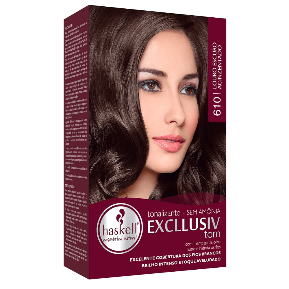 Tonalizante Haskell Excllusiv Color Louro Escuro Acinzentado 610