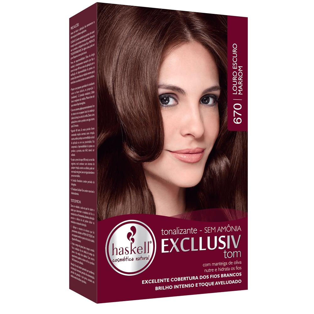 Tonalizante Haskell Excllusiv Color Louro Escuro Marrom 670