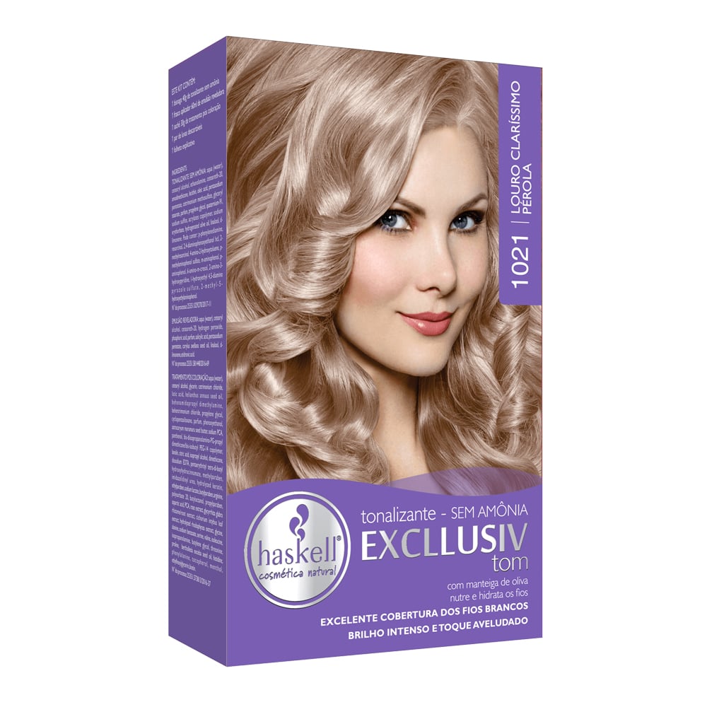 Tonalizante Haskell Excllusiv Color Louro Claríssimo Pérola 1021