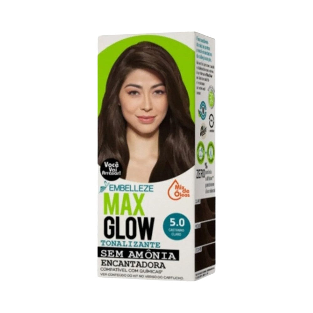 Tonalizante Max Glow Creme 5.0 Castanho Claro