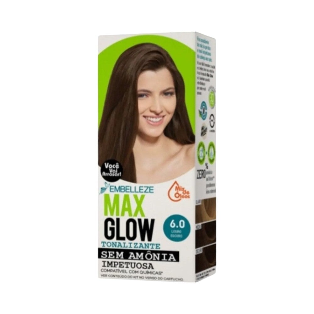 Tonalizante Max Glow Creme 6.0 Louro Escuro