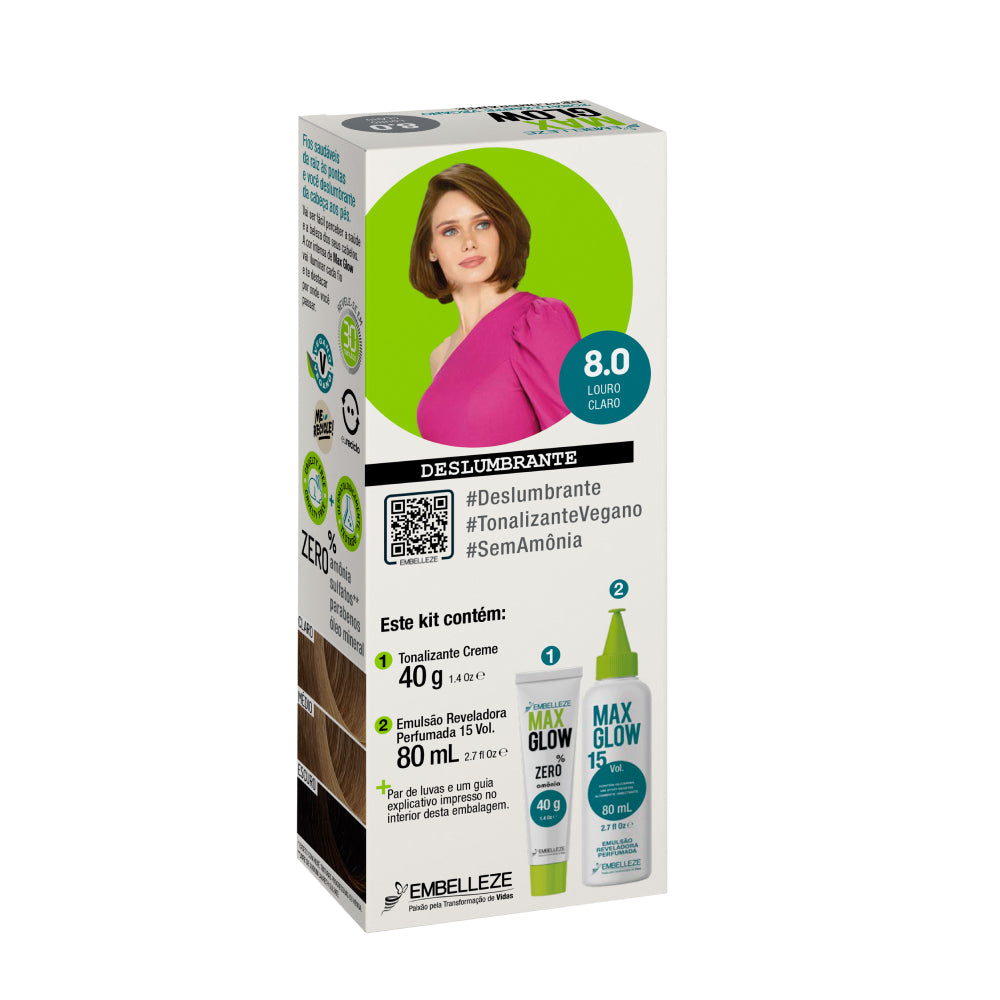Tonalizante Max Glow Creme 8.0 Louro Claro