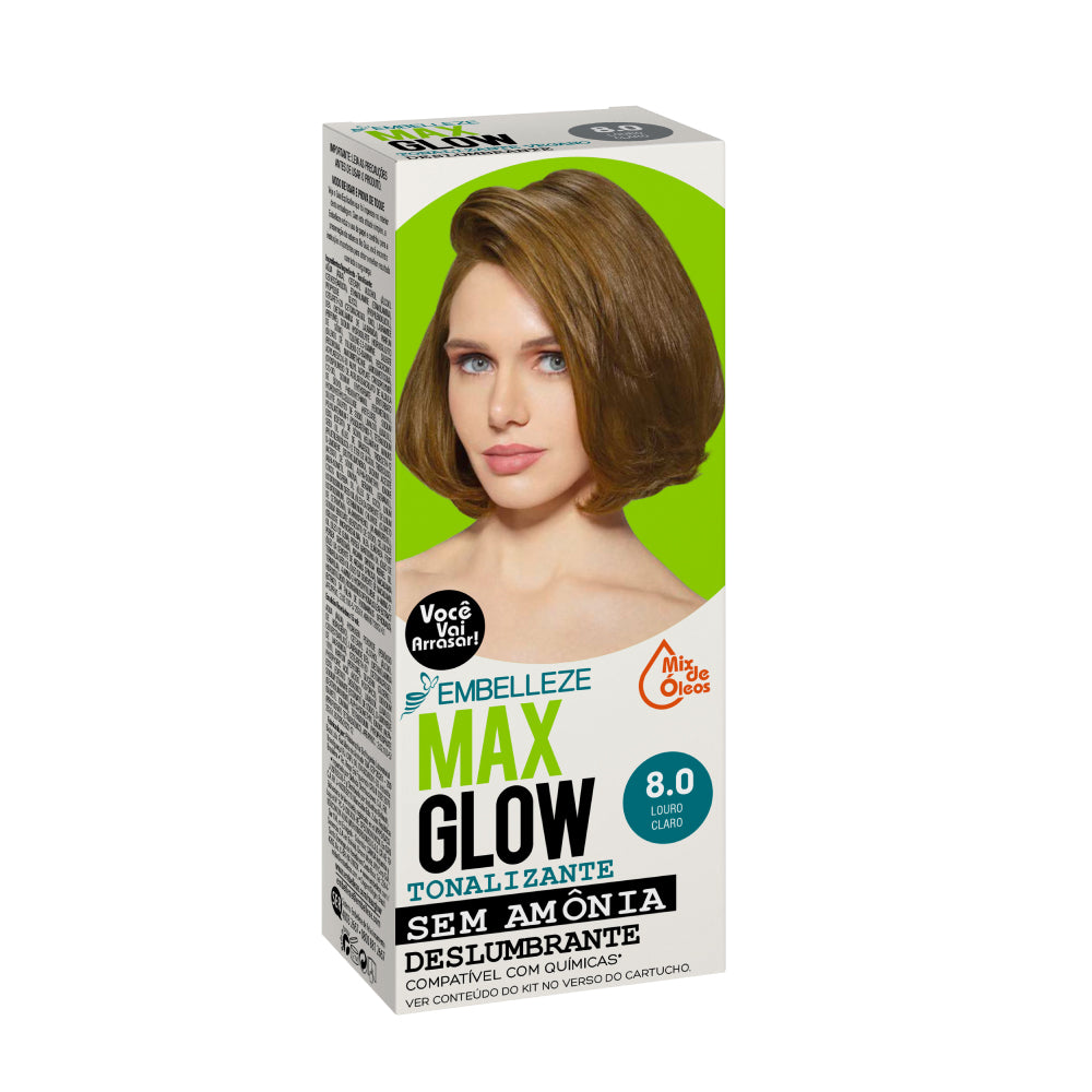 Tonalizante Max Glow Creme 8.0 Louro Claro