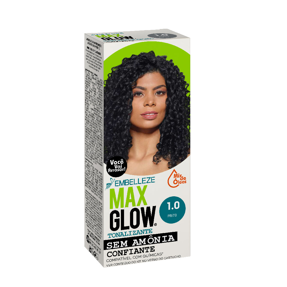 Tonalizante Max Glow Creme 1.0 Preto