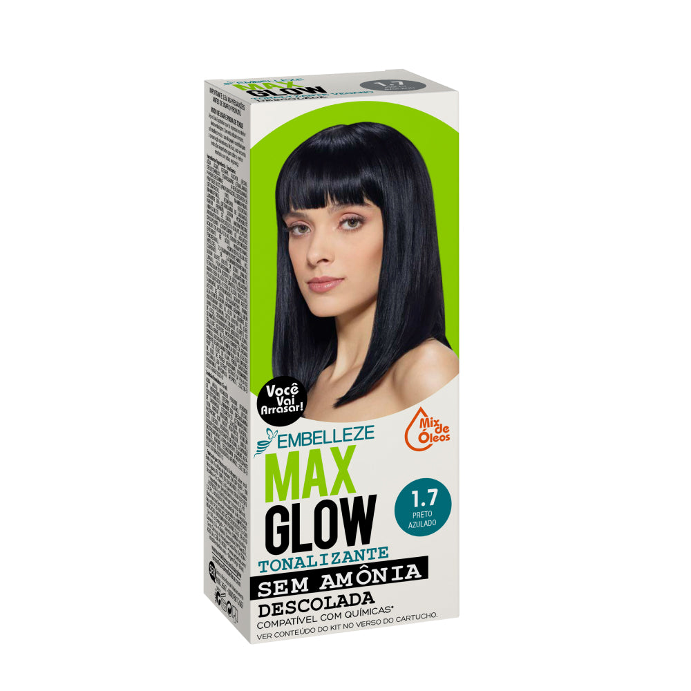 Tonalizante Max Glow Creme 1.7 Preto Azulado
