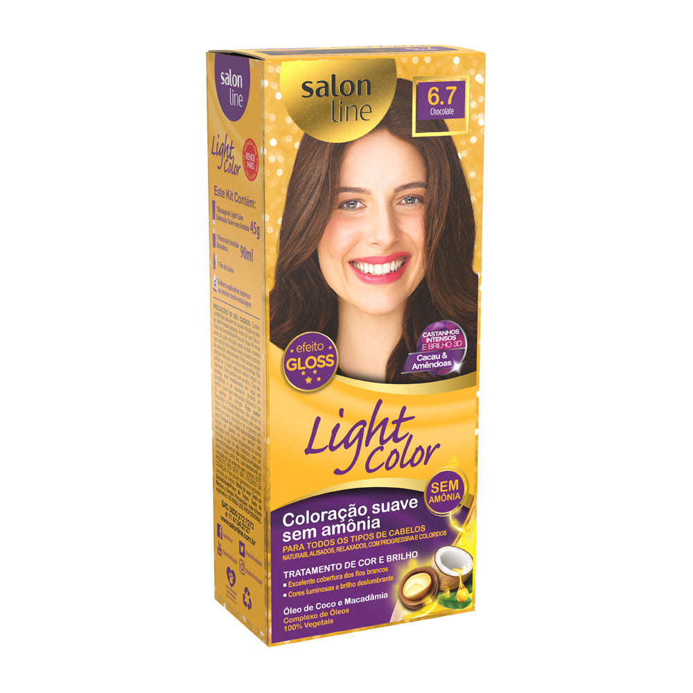 Tonalizante Salon Line Light Color para Cabelos Normais Chocolate 6.7