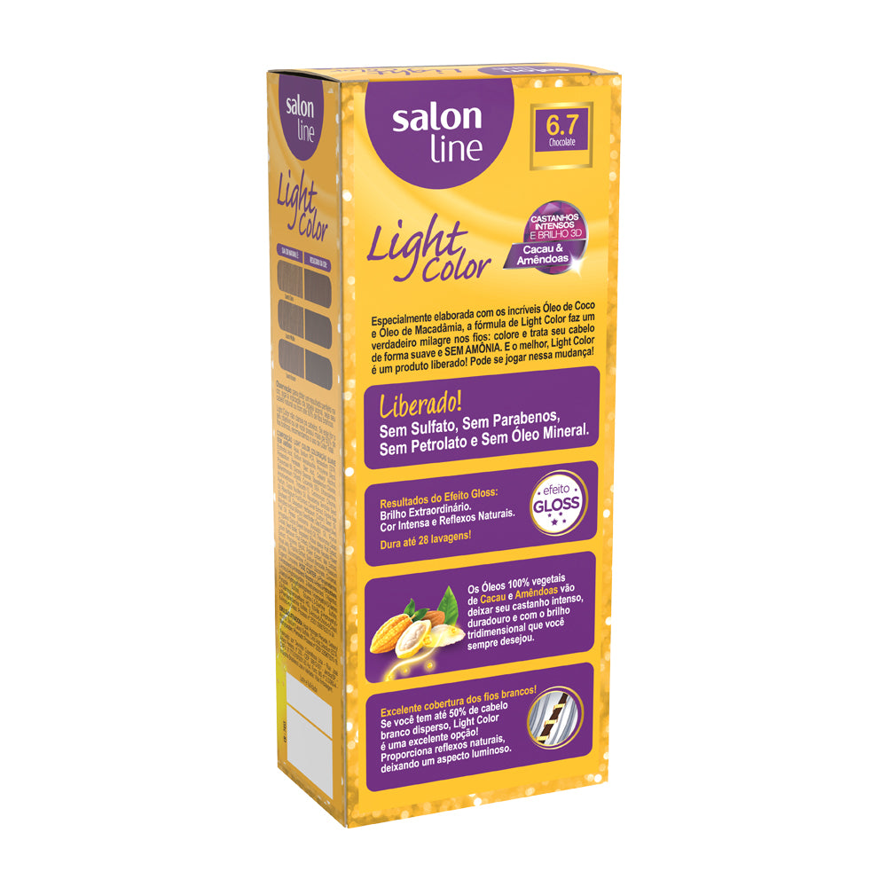 Tonalizante Salon Line Light Color para Cabelos Normais Chocolate 6.7
