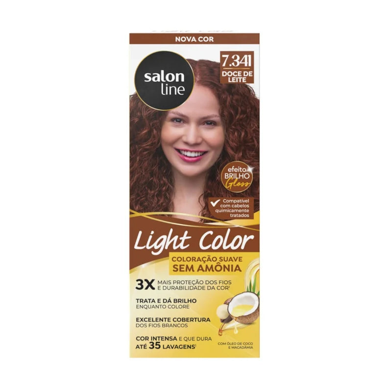 Tonalizante Salon Line Light Color para Cabelos Normais Doce de Leite 7.34