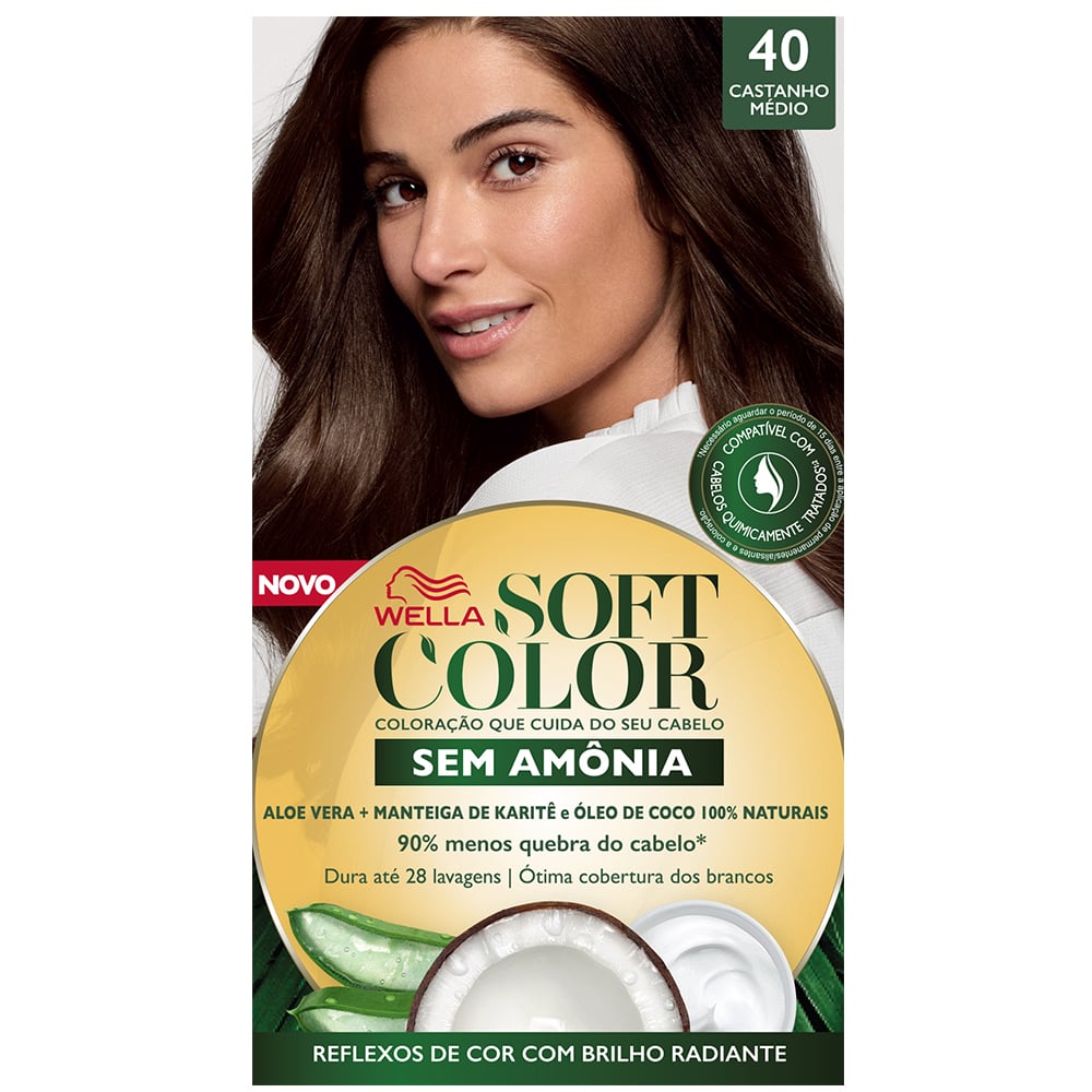 Tonalizante Soft Color Kit Castanho Médio 40