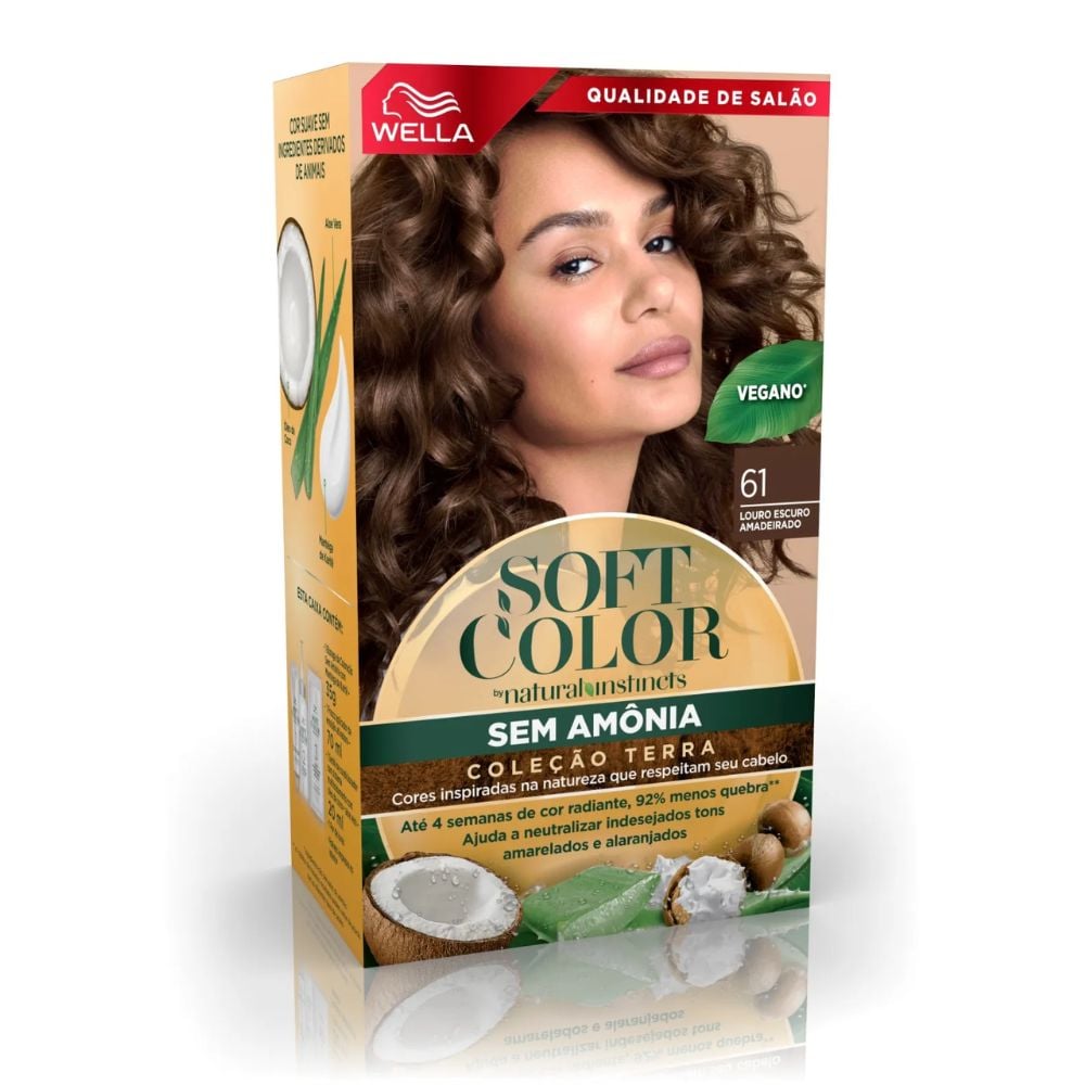 Tonalizante Soft Color Kit Louro Escuro Amadeirado 61