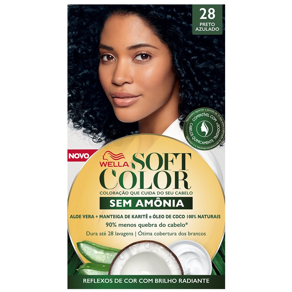 Tonalizante Soft Color Kit Preto Azulado 28