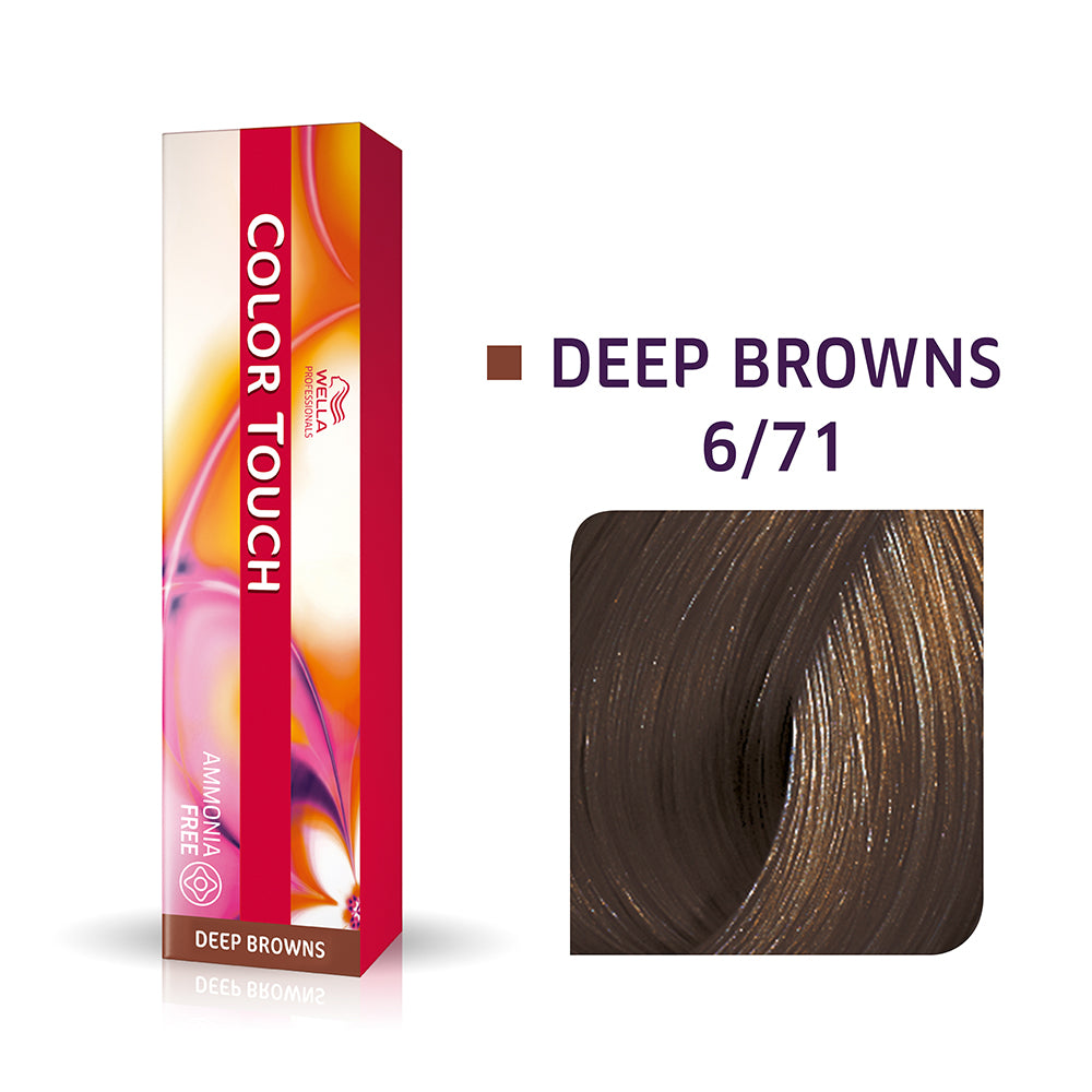 Tonalizante Wella Professionals Color Touch Louro Escuro Marrom Acinzentado 6/71