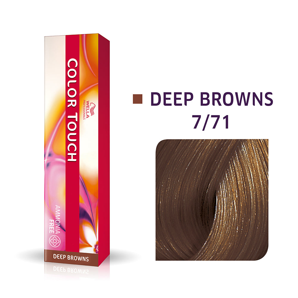 Tonalizante Wella Professionals Color Touch Louro Médio Marrom Acinzentado 7/71