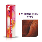 Tonalizante Wella Professionals Color Touch Louro Médio Vermelho Dourado 7/43