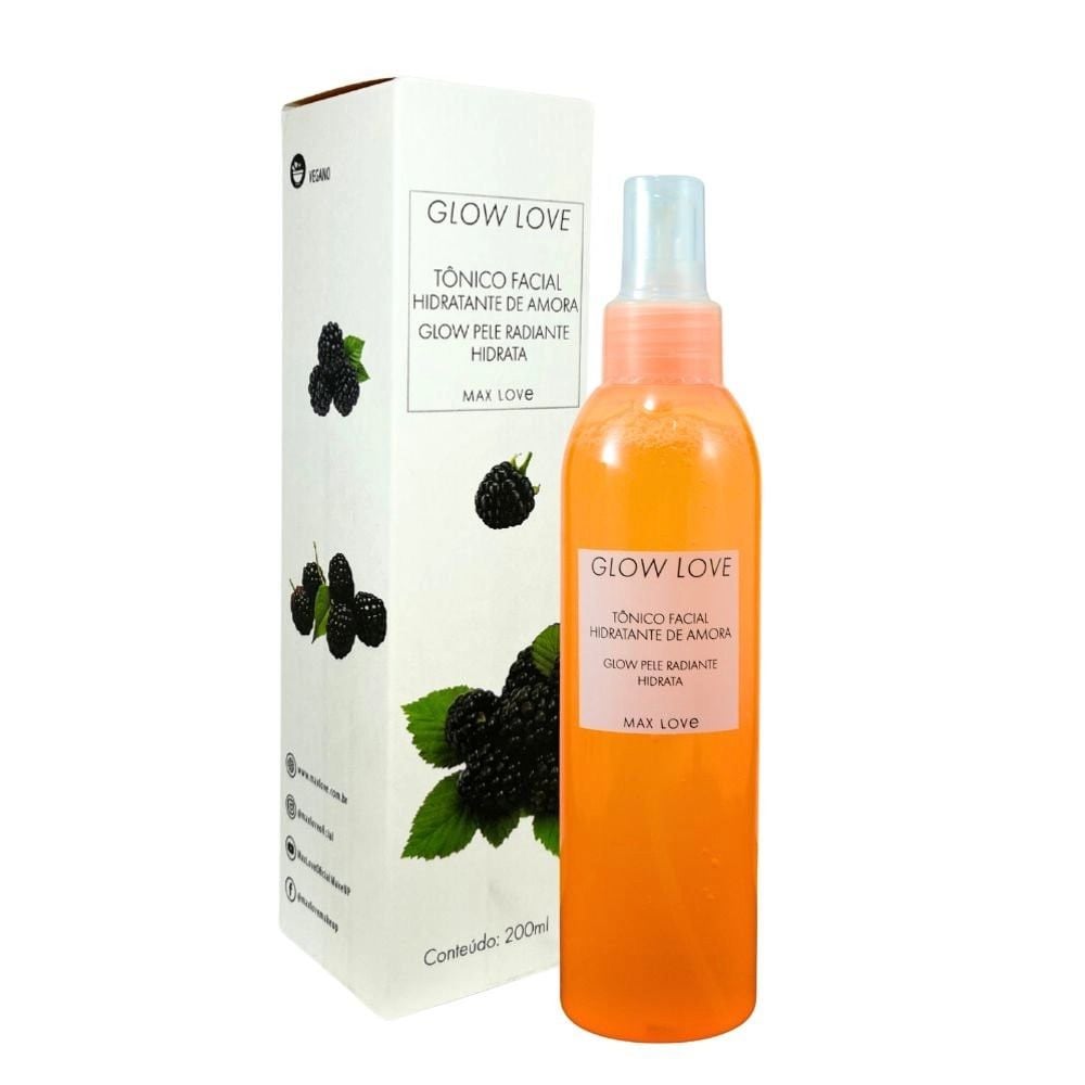 Tônico Facial Hidratante Glow Love Max Love Amora 200ml