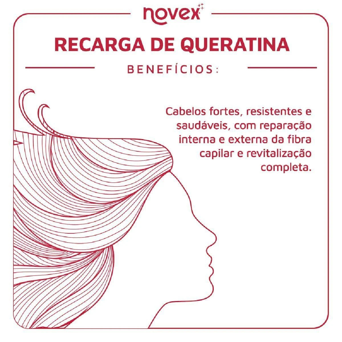 Tratamento Reconstrutor Embelleze Novex Recarga de Queratina Brasileira 80g