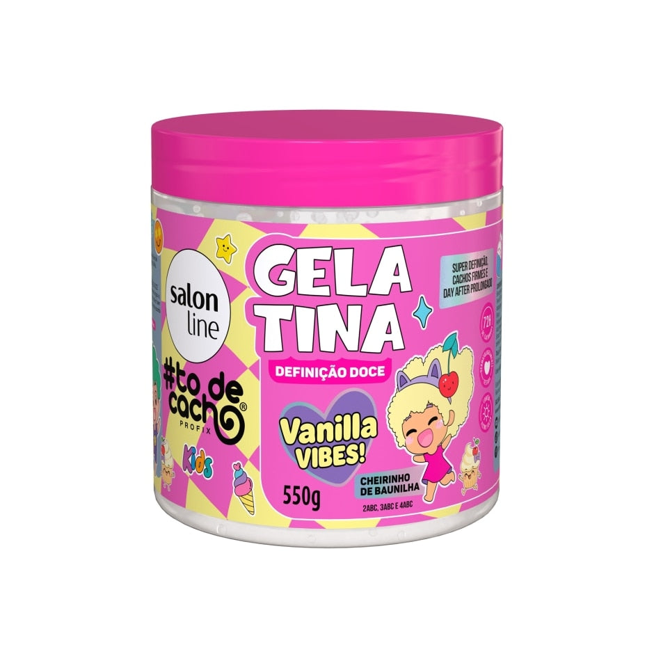 Gelatina Salon Line #ToDeCacho Kids Vanilla Definição Doce 550g