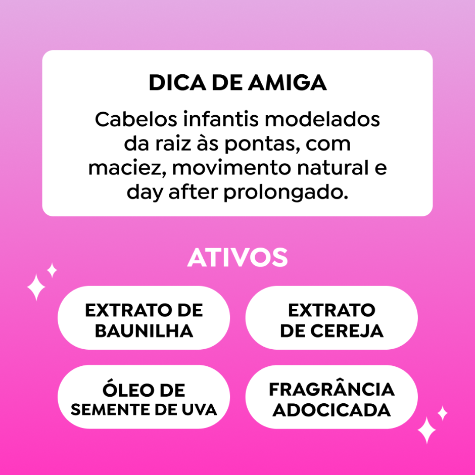 Gelatina Salon Line #ToDeCacho Kids Vanilla Definição Doce 550g