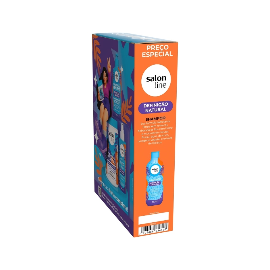 Kit Shampoo + Creme Salon Line Definição Natural Multy 300ml