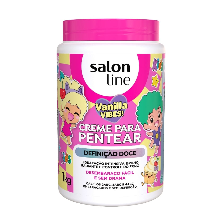 Creme para Pentear Salon Line Kids Vanilla Definição Doce 1kg
