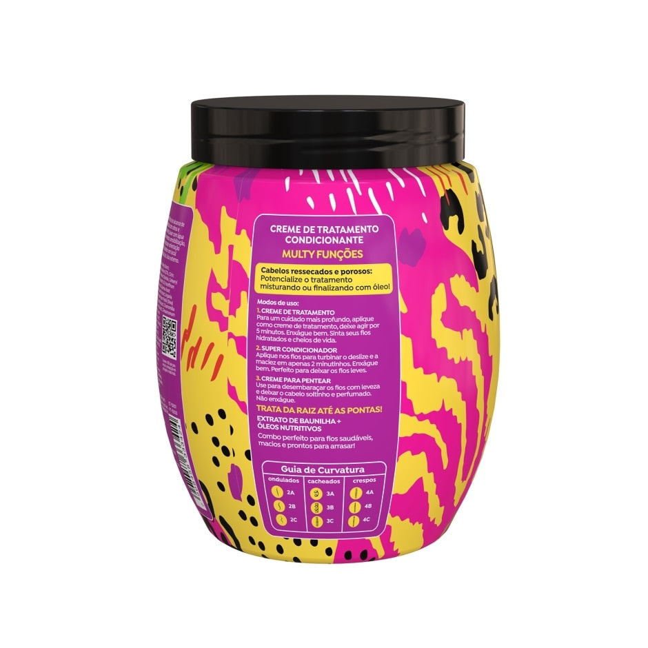 Creme Salon Line Cachos dos Sonhos 3 em 1 Multy Pink Fatal 1kg
