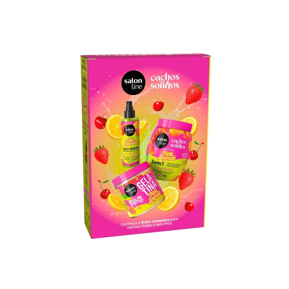 Kit Shampoo 300ml + Creme 300ml Salon Line Cachos dos Sonhos Multy Pink Limonade