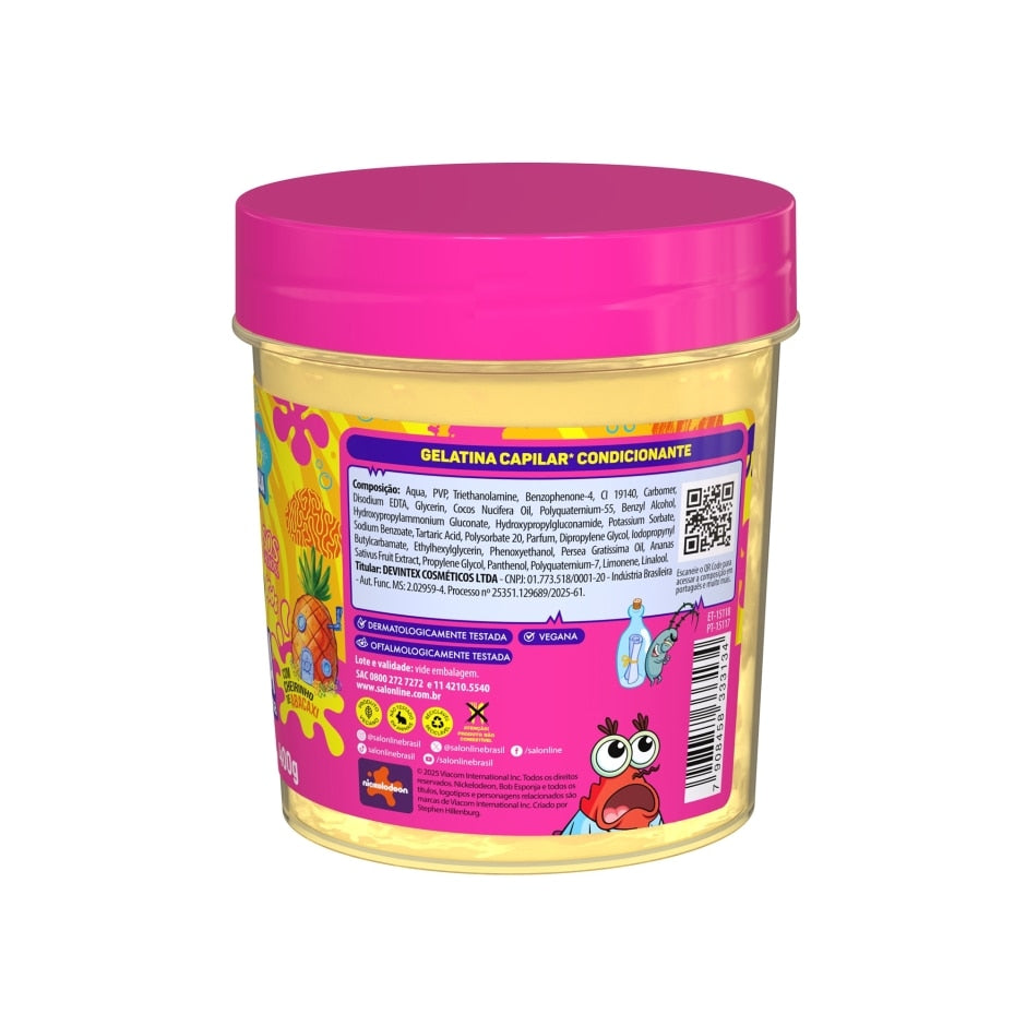 Gelatina Salon Line S.O.S Kids Bob Esponja Definição Máxima 400g