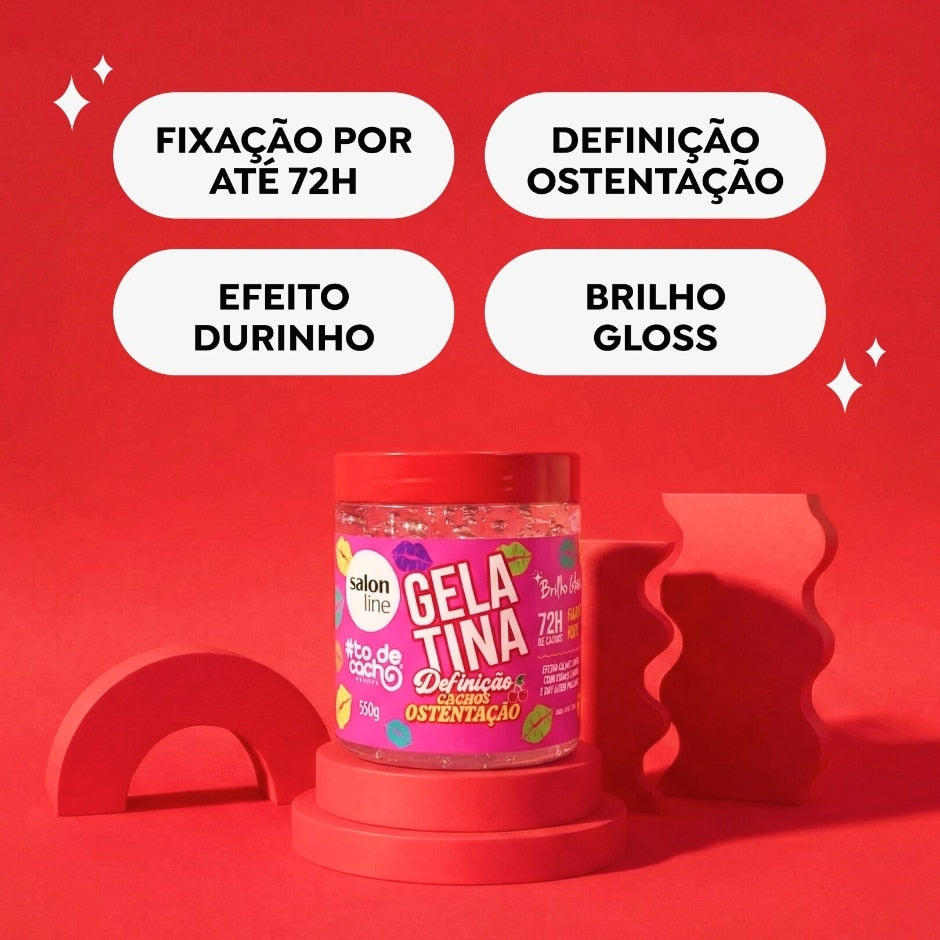 Gelatina Salon Line #ToDeCacho Definição Cachos Ostentação 550g